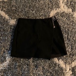 Zara Basic Black Skort with Zipper Size Medium